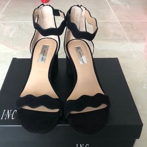 INC Black Suede Heels